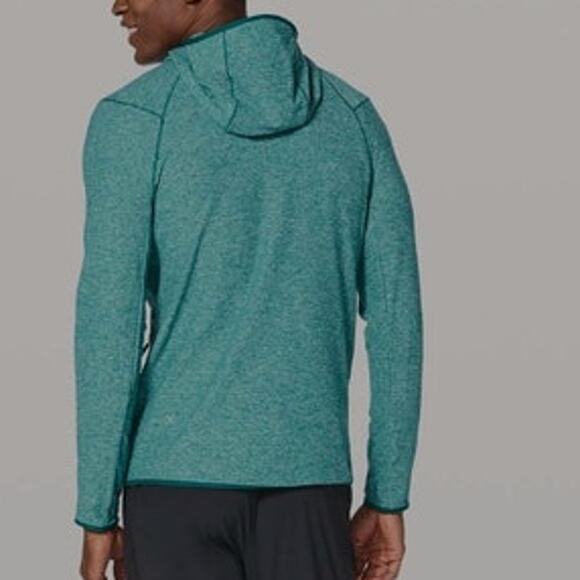 Lululemon Surge Warm Full ZipHeathered Laguna size Large - Picture 2 of 8